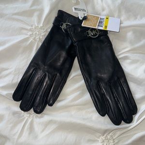 Leather MK gloves